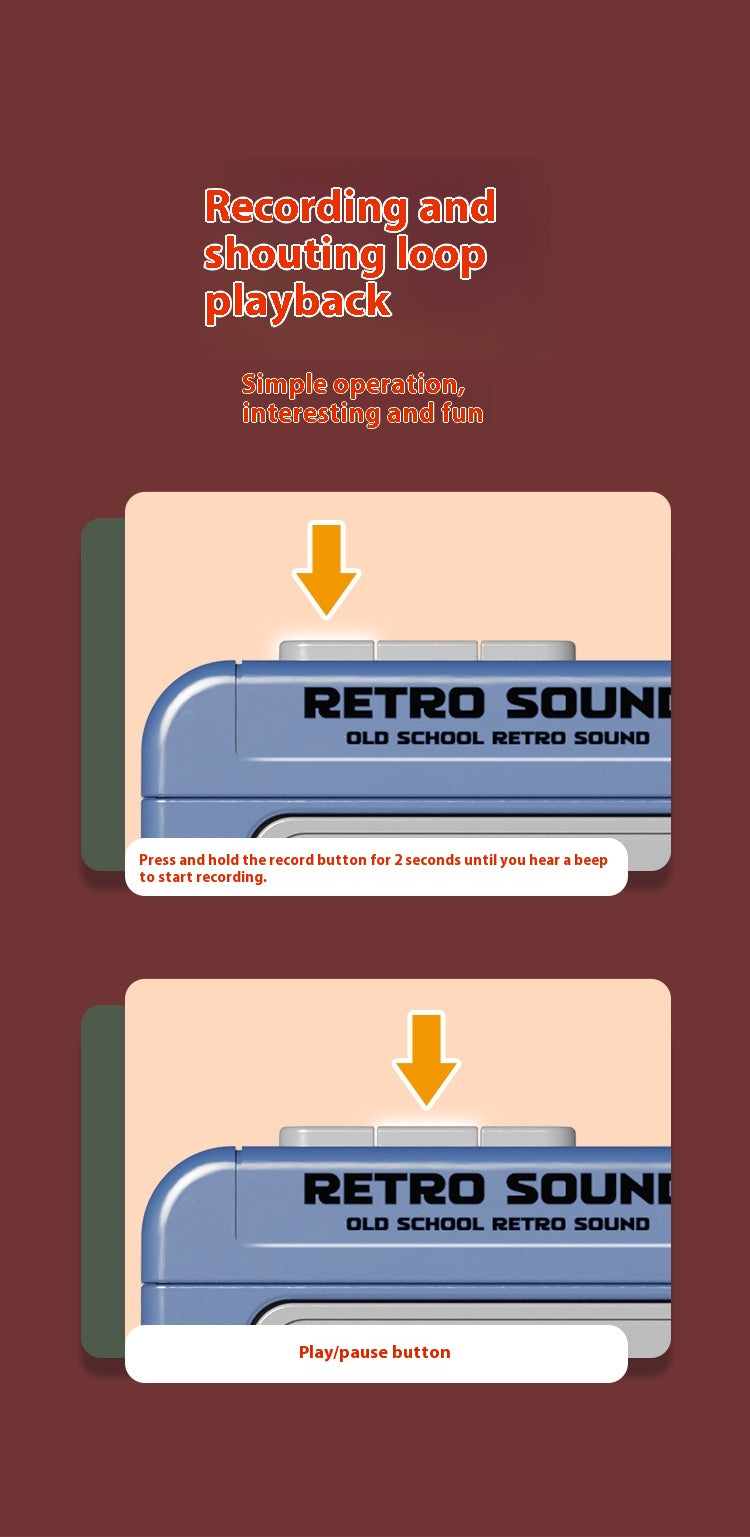 Retro Mini Keychain Voice Recorder & Music Player