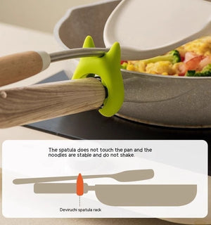 Hands-Free Spatula & Spoon Rest - No Mess, No Stress Cooking Tool!