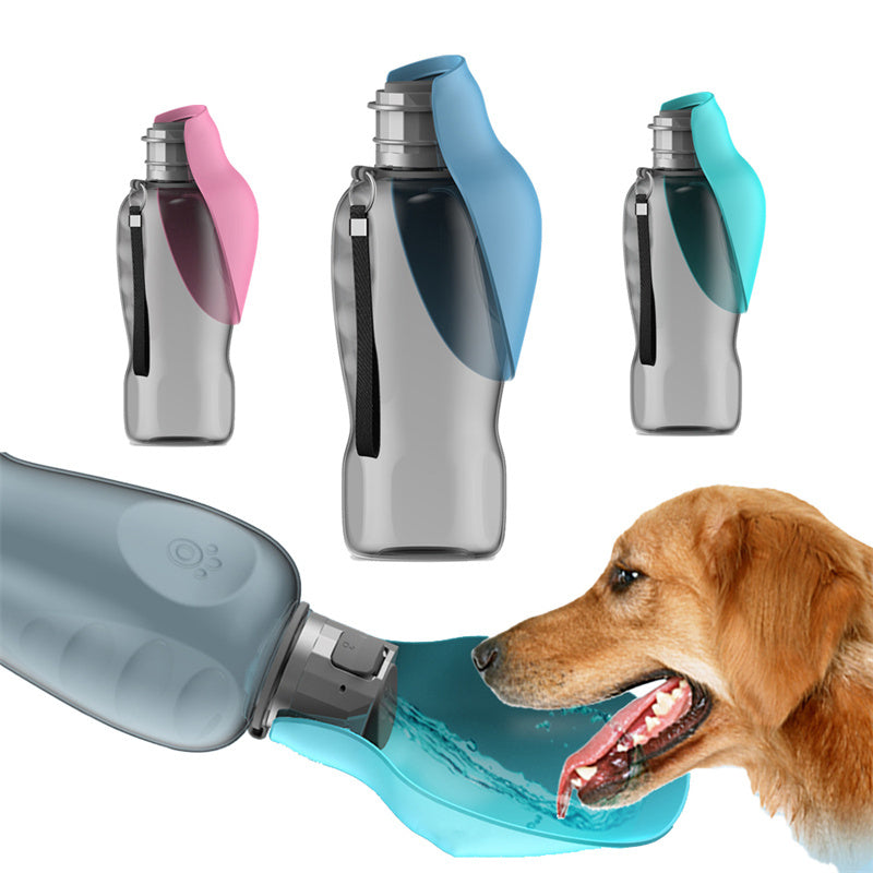 800ml Leakproof Dog Water Bottle with Foldable Bowl – Perfect for Golden Retrievers & Outdoor Adventures