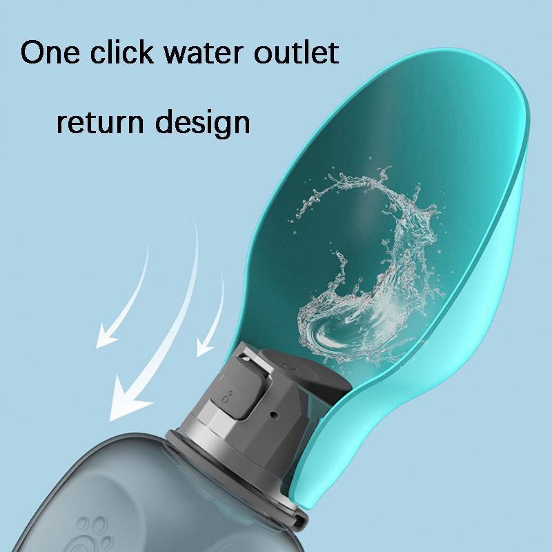 800ml Leakproof Dog Water Bottle with Foldable Bowl – Perfect for Golden Retrievers & Outdoor Adventures