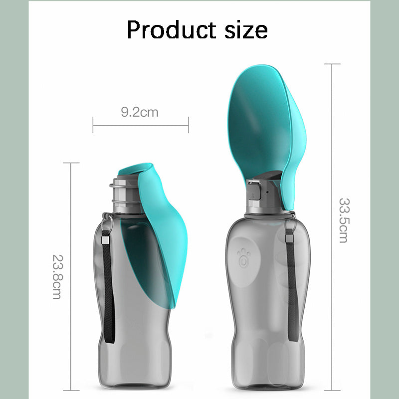 800ml Leakproof Dog Water Bottle with Foldable Bowl – Perfect for Golden Retrievers & Outdoor Adventures