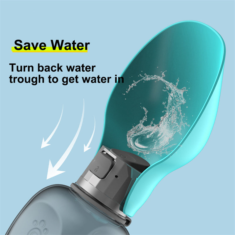 800ml Leakproof Dog Water Bottle with Foldable Bowl – Perfect for Golden Retrievers & Outdoor Adventures